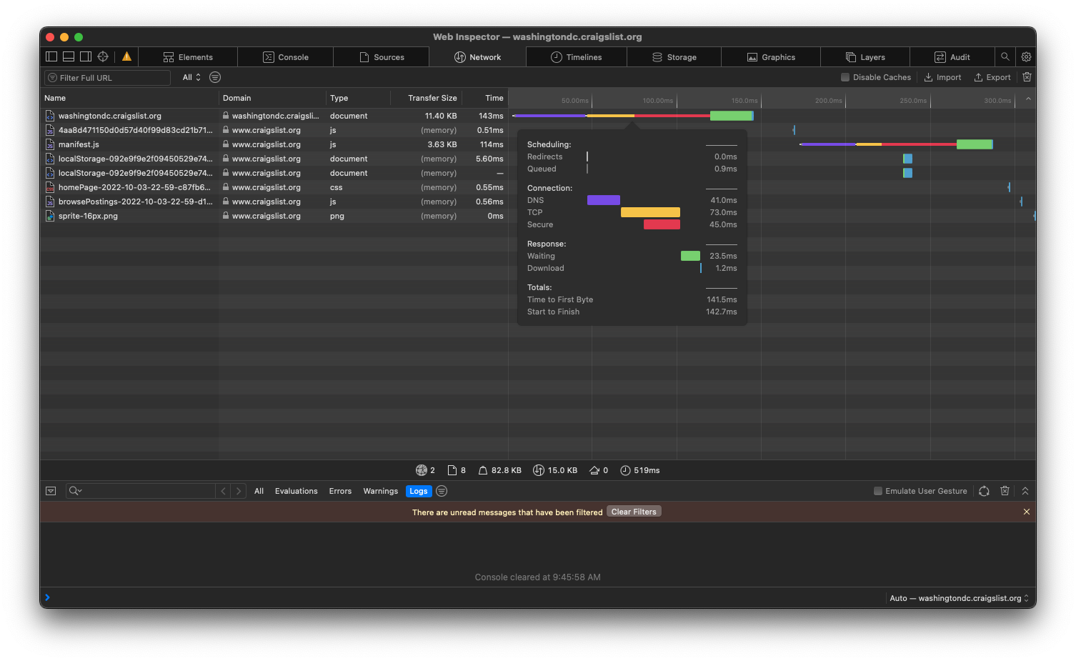 safari network throttle