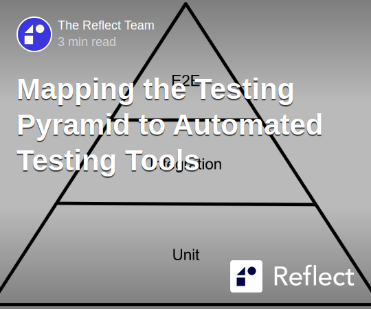 Mapping the Testing Pyramid to Automated Testing Tools | Reflect